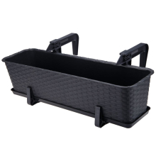 Doniczka balkonowa RATTAN 60cm antracyt